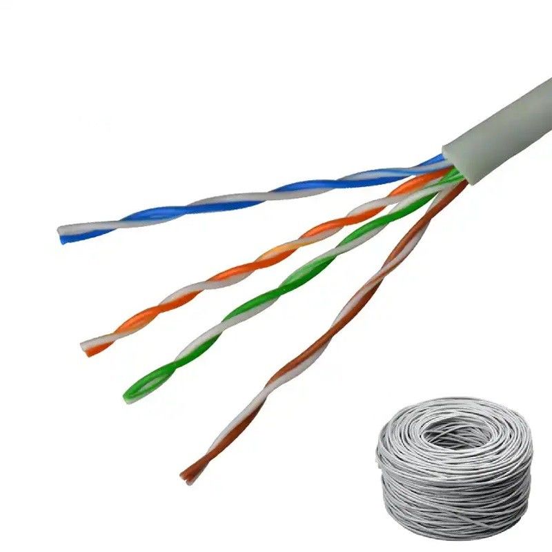 RJ45 LAN ক্যাবল ক্যাটাগরি 5e 24 AWG কন্ডাক্টর গেজ পিভিসি জ্যাকেট