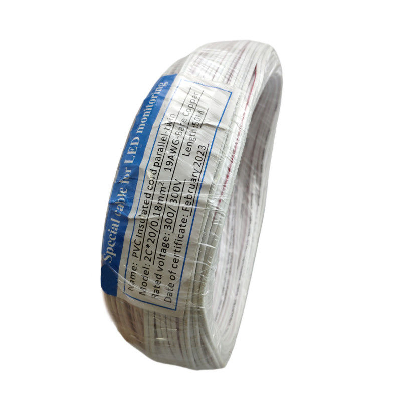 উচ্চ রেজোলিউশনের LED মনিটর ক্যাবল সাদা 2C*20/0.18mm2 স্পষ্ট চাক্ষুষ উপস্থাপনার জন্য