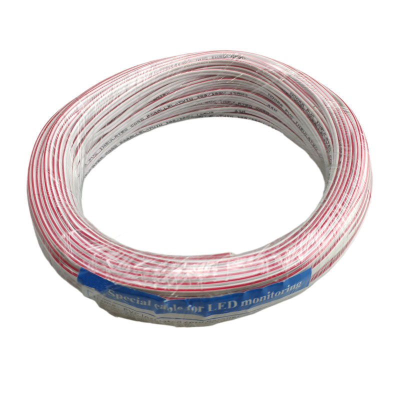 19 AWG 100m দৈর্ঘ্য পাওয়ার ক্যাবল দুই কর্ড LED মনিটরিং জন্য
