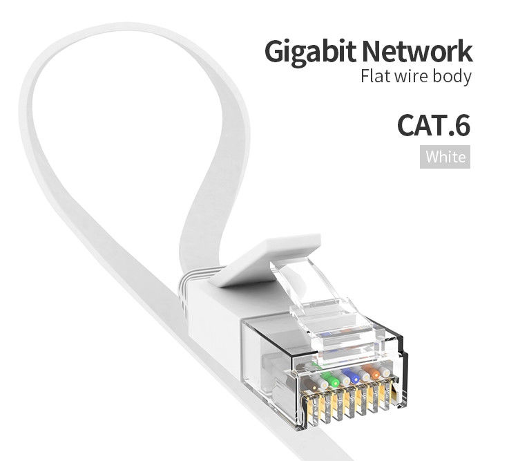 24AWG FTP UTP Cat6 প্যাচ কর্ড, ইথারনেটের জন্য অ্যাম্প প্যাচ কর্ড Cat6