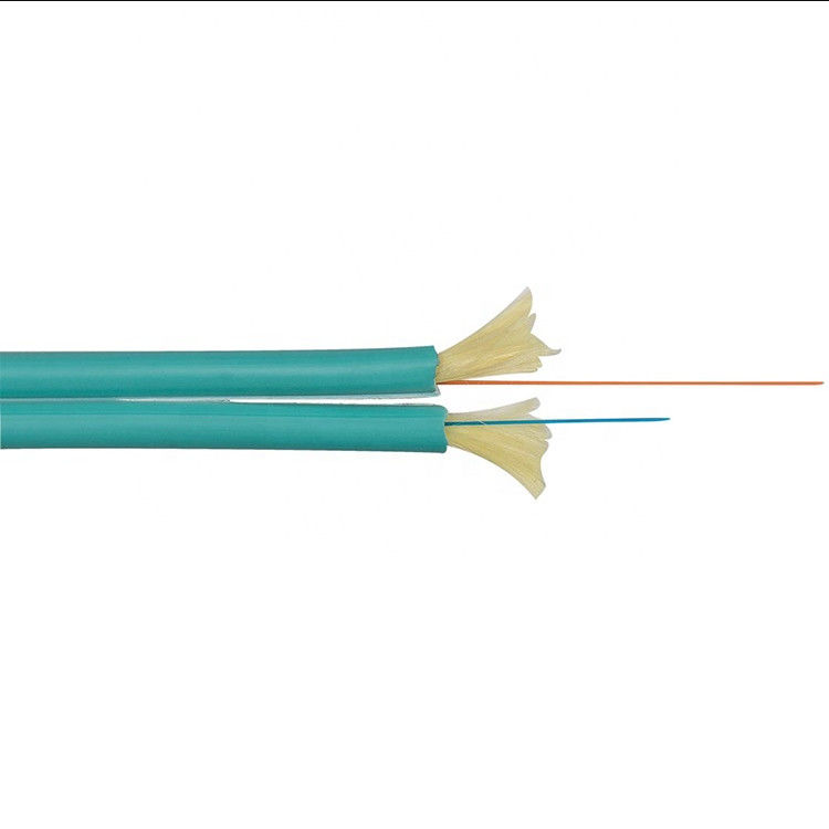 নমনীয় ইনডোর OM3-300 2x2.8 মিমি দ্বৈত ফাইবার অপটিক কেবল, ফাইবার অপটিক প্যাচ কর্ড