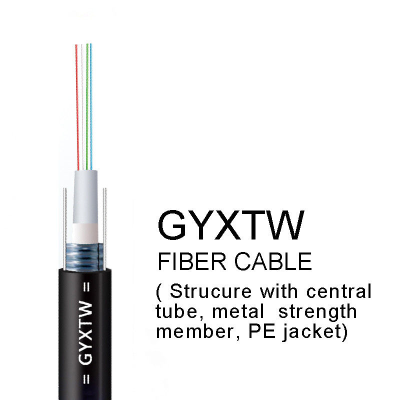 GYXTW 2 4 6 কেন্দ্রীয় টিউব স্ট্রাকচার সহ কোর ফাইবার অপটিক কেবল