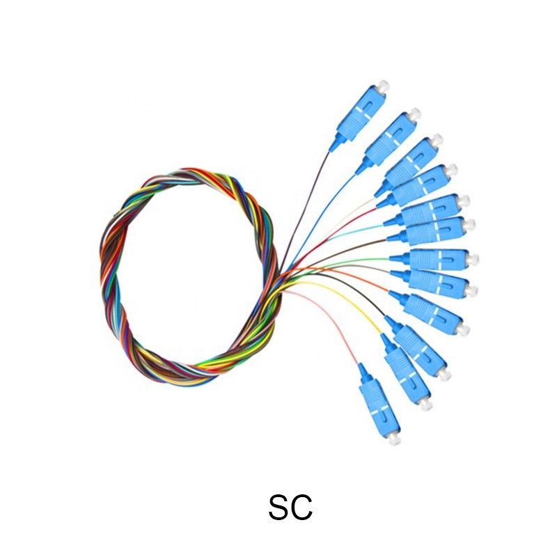 এসসি ইউপিসি এফসি এলসি এসএম জি 652 ডি জি 657 এ প্যাচ তারের কর্ড পিগটাইল এসসি 12 কোর অপটিক ফাইবার প্যাচ কর্ড
